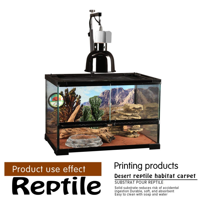 MCLANZOO 2PCS 21.5 x 11.5in Reptile Carpet 10Gallon,Pet Terrarium Liner,Reptiles Cage Mat/Substratefor Snakes, Chameleons, Geckos ands Kitchen Use with Tweezers Feeding Tongs - Image 5